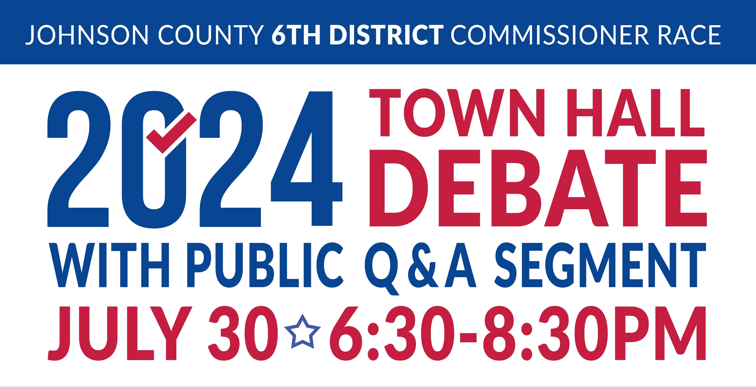 Johnson County, KS 6th District Commissioner Town Hall Debate on July 30, 2024